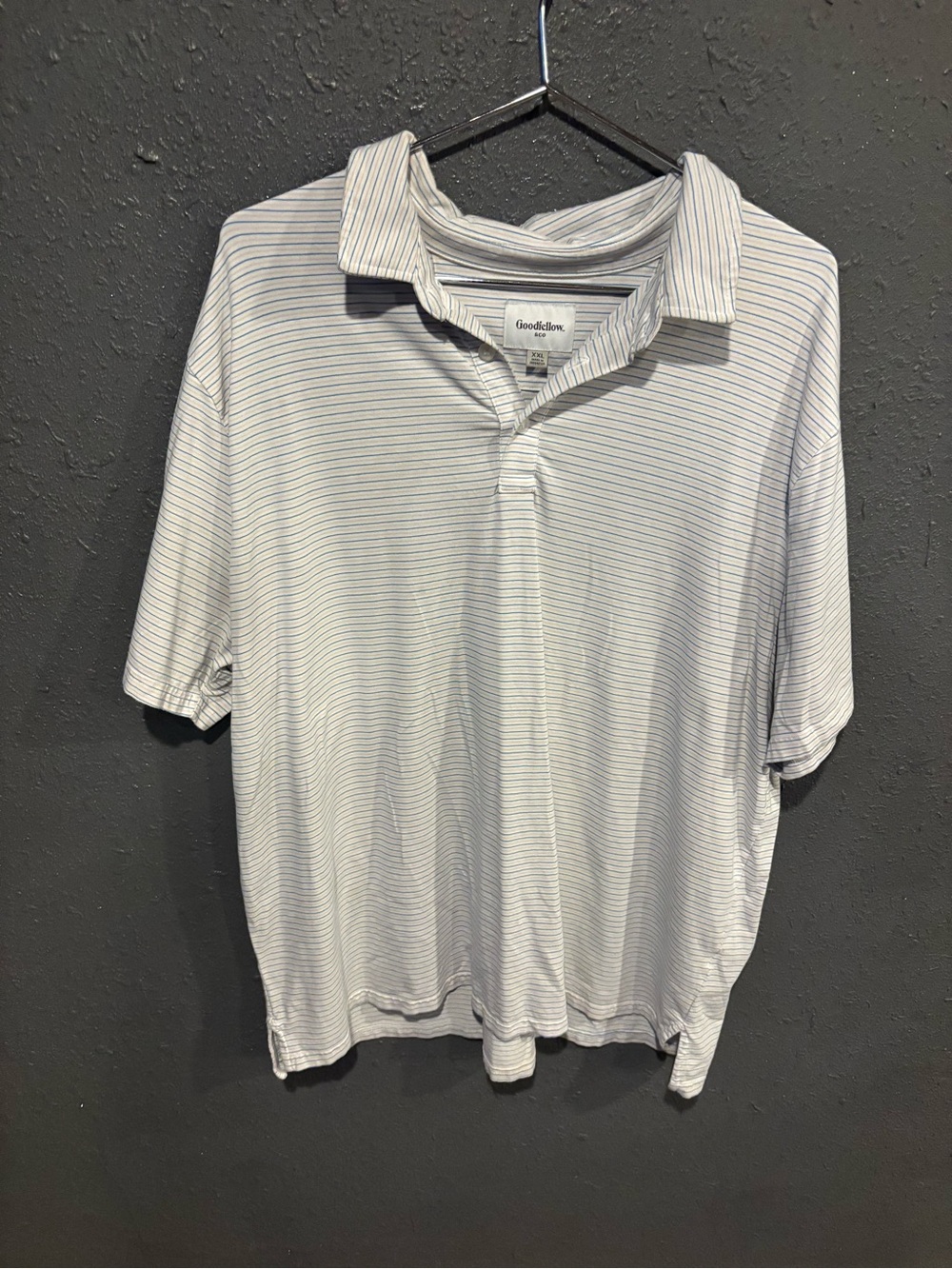 Goodfellow & Co Men's White Stripe Polo Shirt